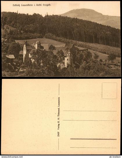 Lauenstein (Erzgebirge)-Altenberg (Erzgebirge) Schloß Lauenstein Stadt 1922