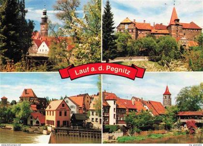 Lauf Pegnitz Nuernberger Land Bayern Pegnitz Rathaus Burg Fachwerkhaeuser Stadtm
