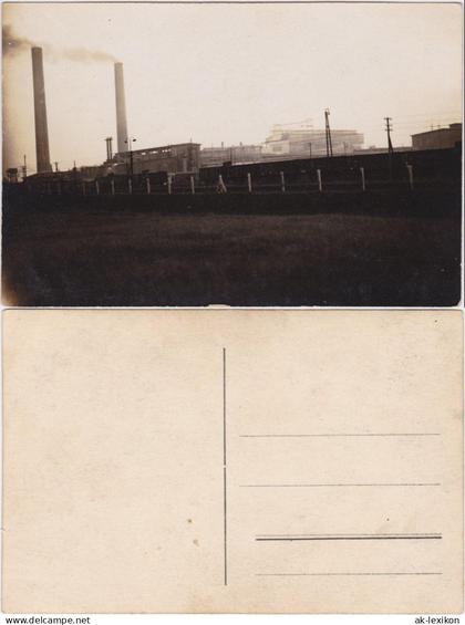 Ansichtskarte Lauta Fabrik und Gleisanlagen b. Hoyerswerda Privatfotokarte 1928