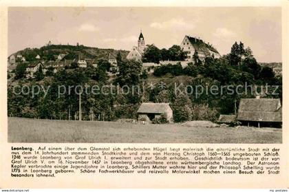 Leonberg Wuerttemberg Ortsansicht mit Kirche Geschichte