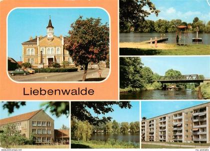 Liebenwalde Rathaus Freibad Bruecke ueber den Vosskanal Werner Seelenbinder Schu