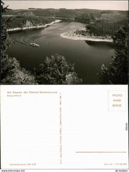 Ansichtskarte Bad Lobenstein Saaletalsperre - Blaupunkt 1959