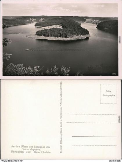 Ansichtskarte Bad Lobenstein Saaletalsperre Heinrichstein (Saale) 1965
