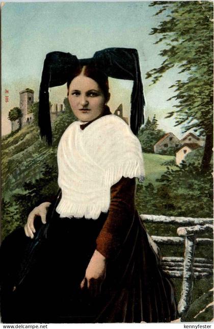 Lörrach - Seidenkarte Tracht