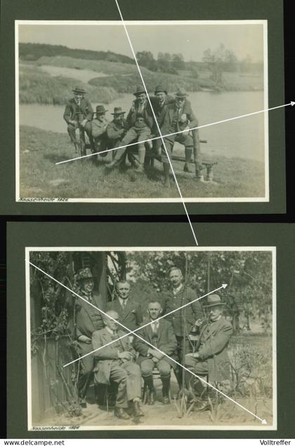 2x orig. Foto 1926 Gruppe Jungen Nassenheide Löwenberger Land Brandenburg group of boys wit hat