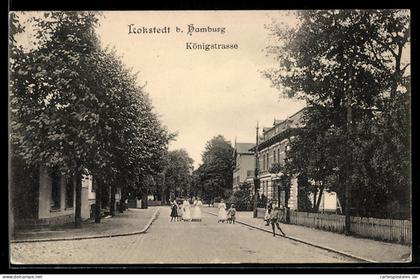 AK Lokstedt b. Hamburg, Partie in der Königstrasse