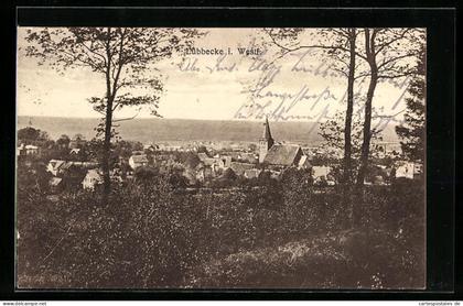 AK Lübbecke i. Westf., Totalansicht aus der Vogelschau