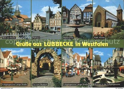 Luebbecke Westfalen Katholische Kirche Rathaus Bierbrunnen