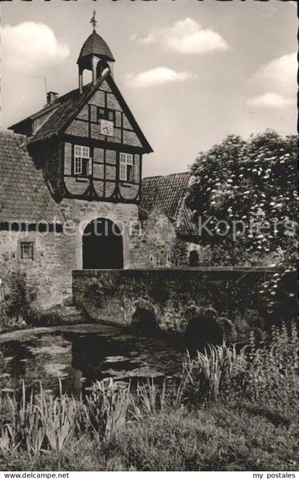 Stockhausen Luebbecke Torhaus der Wasserburg Bruecke