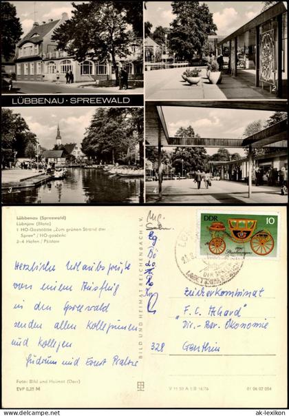 Lübbenau (Spreewald) Lubnjow HO-Gaststätte   Hafen 1976