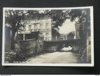 Lübz i. Mecklenburg , 1932 , Sägemühlenbrücke , Ansichtskarte , AK , CPA !!