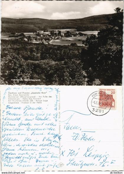 Hummersen (Weserbergland)-Lügde (Westfalen) Blick auf die Stadt 1965