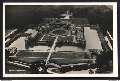 AK Nordkirchen /Lüdinghausen, Schloss Nordkirchen mit Anlagen aus der Vogelschau