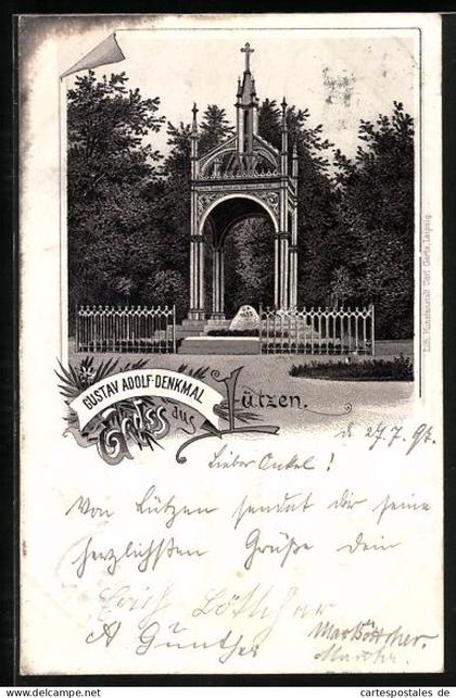 AK Lützen, Das Gustav Adolf-Denkmal