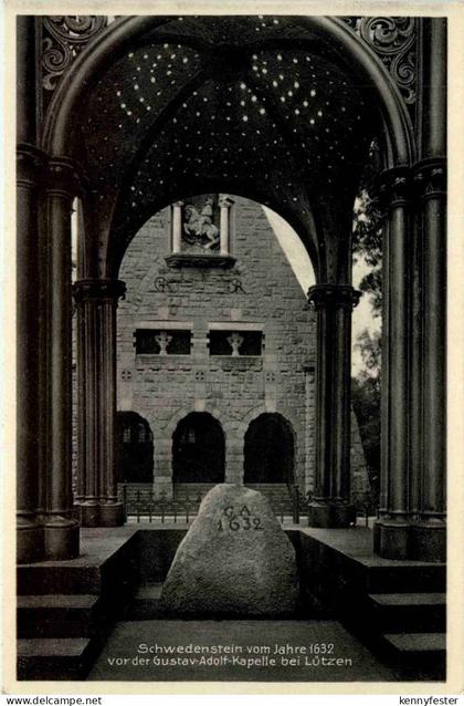 Lützen - Schwedenstein vor der Gustav Adolf Kapelle