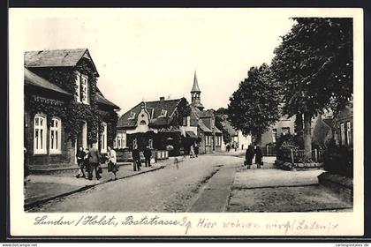 AK Lunden /Holst., Partie in der Poststrasse