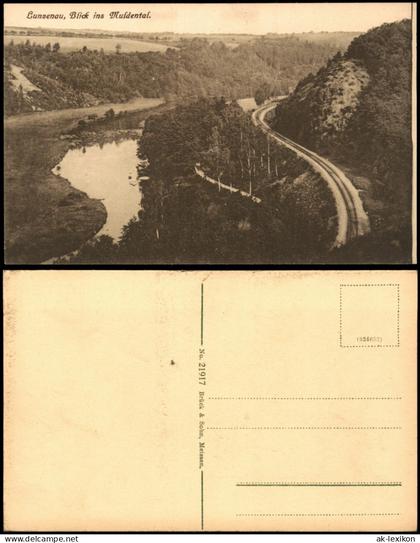 Ansichtskarte Lunzenau Blick ins Muldental 1921