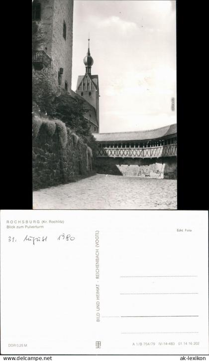 Ansichtskarte Rochsburg-Lunzenau Pulverturm 1979
