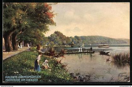 AK Malente-Gremsmühlen, Promenade am Dieksee