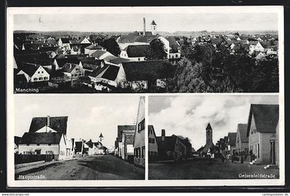 AK Manching, Teilansicht, Geisenfeldstrasse, Hauptstrasse