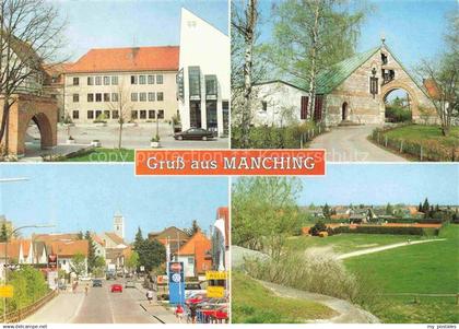 Manching Teilansichten Kirche Hauptstrasse