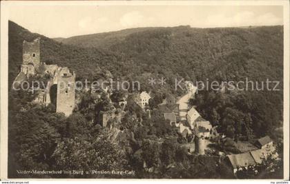 Manderscheid Eifel Nieder-Manderscheid Burg Pension Burg-Cafe