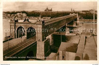 Mannheim Rheinbruecke zwischen Mannheim und Ludwigshafen