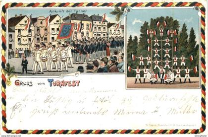 Mansfeld - Gruss vom Turnfest- Litho