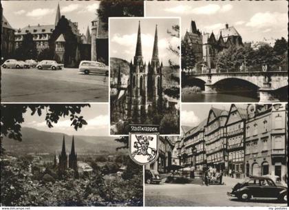 Marburg Lahn Marburg Bruecke Kirche  Wappen