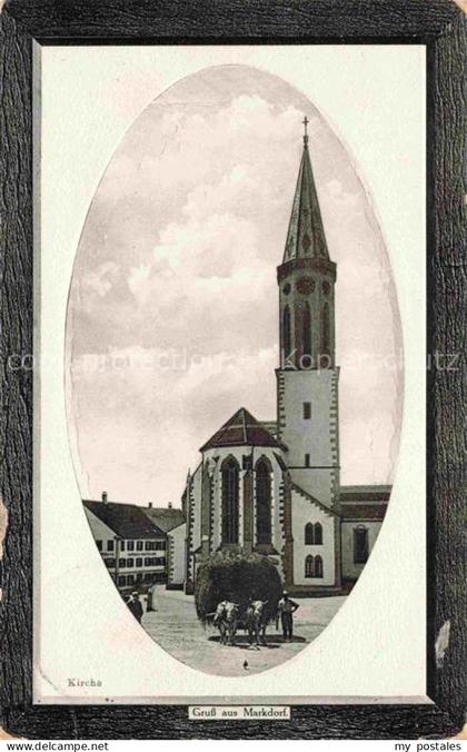 Markdorf Baden Hepbach Bodenseekreis BW Kirche Kirchturm Marktplatz Ochsenkarren