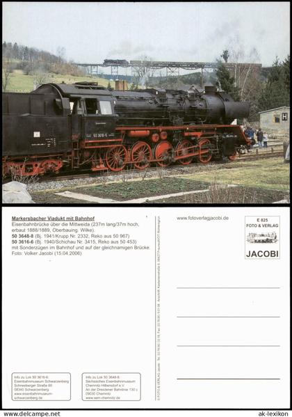 Markersbach-Raschau-Markersbach Dampflokomotive Eisenbahnviadukt 2006