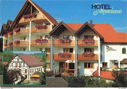 Meckenbeuren Hotel-Jaegerhaus Fachwerk Balkon Geranien Neubau Madenreute