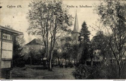 CPA Carlow Mecklenburg, Kirche, Schule