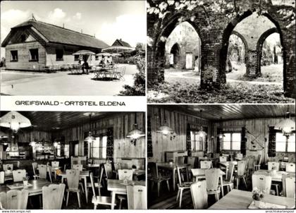CPA Eldena Hansestadt Greifswald, Konsum Gaststätte Waldhaus, Klosterruine