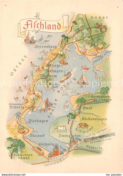 Darss Zingst Fischland Darss Gebietskarte