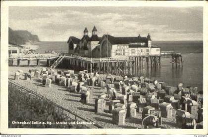 Sellin Ruegen Sellin Strand Bruecke x 1954