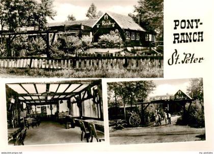 Meerbusch NRW Pony-Ranch Gaststaette Gartenrestaurant Holzfassade Rhein Niederrh
