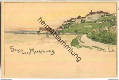 Meersburg - Künstlerkarte - Verlag J. Velten Karlsruhe