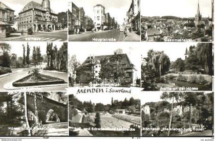 Menden Sauerland Menden Rathaus Bahnhof Bad  x 1967