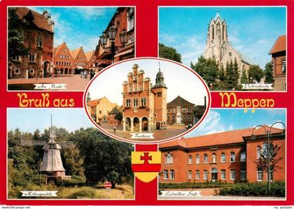 Meppen Ems Markt Probsteikirche Hoeltingmuehle Ludmillen Stift Rathaus