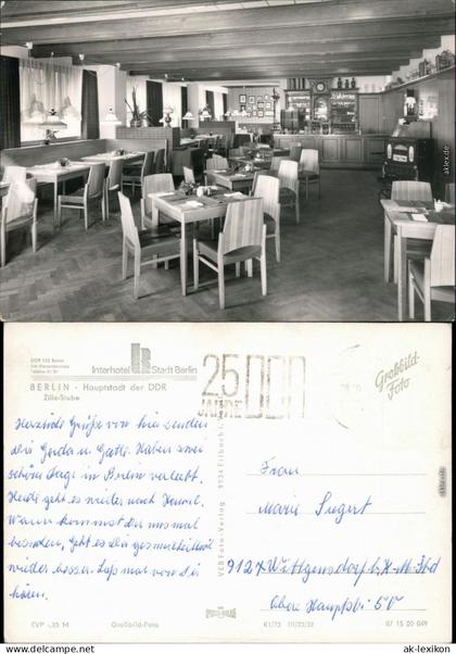 Ansichtskarte Mitte-Berlin Berlin Interhotel "Stadt Berlin": Zille-Stube 1973