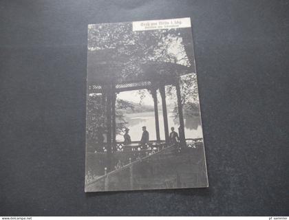 Um 1910 Deutsches Reich AK Gruß aus Mölln in Lüneburg Pavillon am Schmalsee Kaufhaus L. Michelsen Mölln i. LBG.