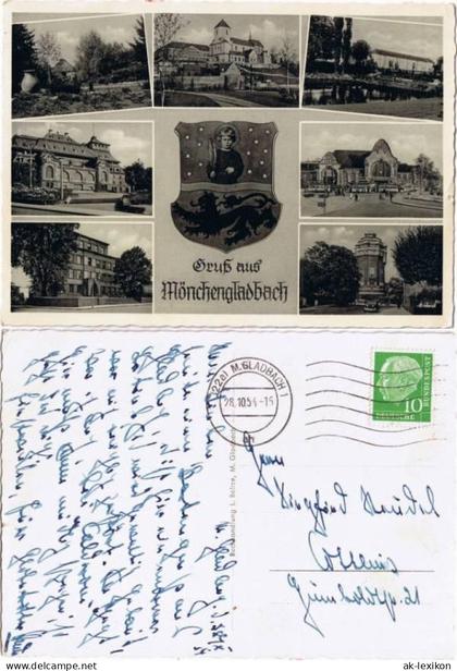 Ansichtskarte Mönchengladbach Stadtteilansichten 1954
