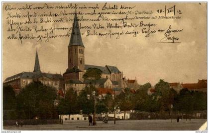 Mönchengladbach - Geroplatz mit Münsterkirche
