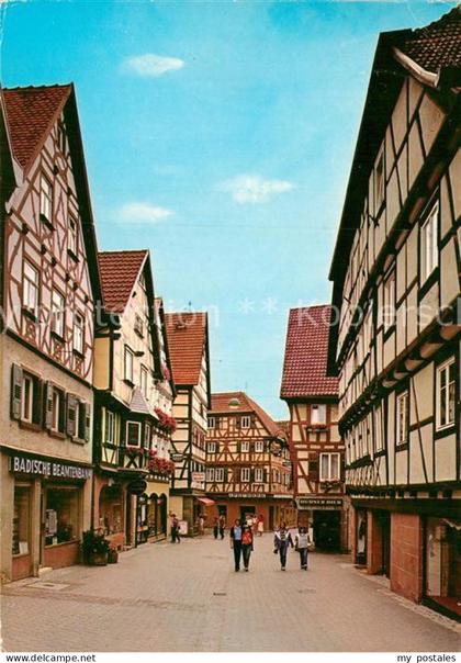 Mosbach Baden Fachwerkhaeuser Fussgaengerzone