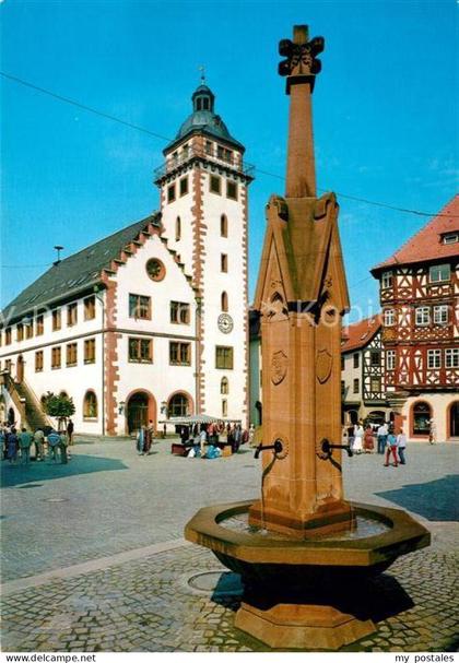 Mosbach Baden Rathaus Marktplatz
