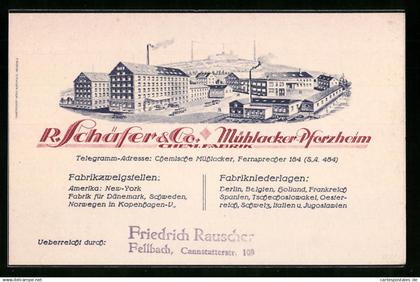 AK Mühlacker, R. Schäfer & Co. Chem, Fabrik, Gesamtansicht
