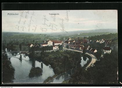 AK Mühlacker, Totalansicht aus der Vogelschau