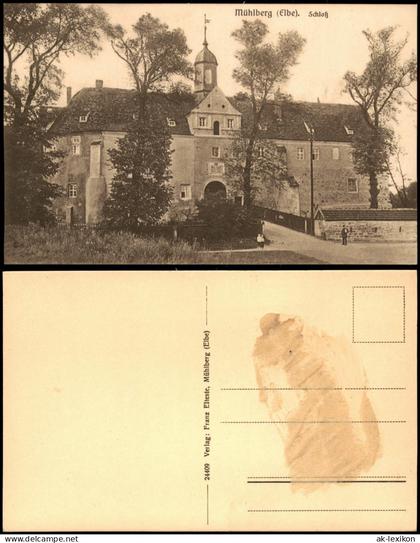 Ansichtskarte Mühlberg/Elbe Miłota Schloß - Eingang 1912