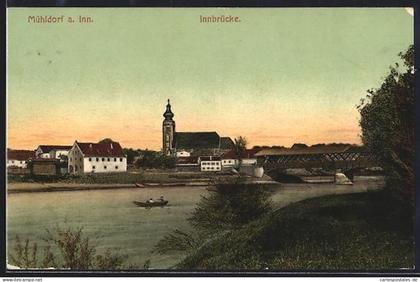 AK Mühldorf, Blick auf die Innbrücke